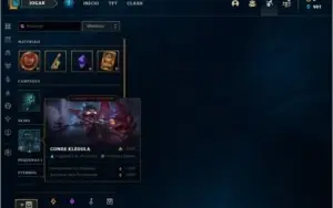 Conta Unranked com 28 champs e 4 skins