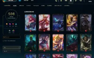 Conta Lol lv 535 com 508 Skins !