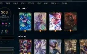Conta Lol lv 535 com 508 Skins !