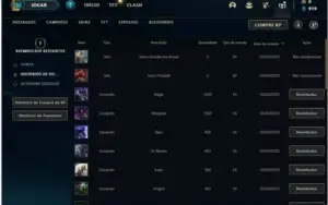 Conta MESTRE com 37 Champs e 5 Skins