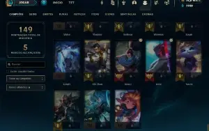 Conta grão mestre upada a mão emote chall 10k6 de RP