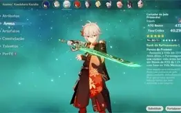 CONTA GENSHIN AR51 KAZUHA COM JADE PRIMORDIAL SEM USER 7 5*
