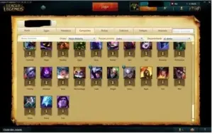 CONTA LEAGUE OF LEGENDS GOLD V / VARIOS CHAMPS E SKINS