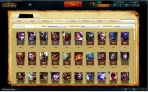 CONTA LEAGUE OF LEGENDS GOLD V / VARIOS CHAMPS E SKINS