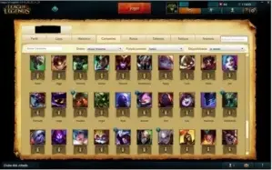 CONTA LEAGUE OF LEGENDS GOLD V / VARIOS CHAMPS E SKINS