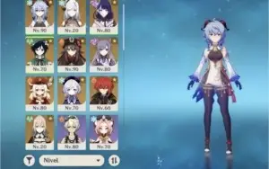 Ar56. Ganyu + amos, Senhe, Shogun, hutao, venti, klee é mais
