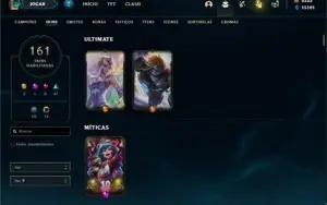 Conta ouro 1 com 150 Champs e 161 Skins + 2333 RP
