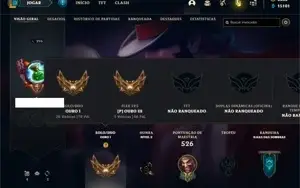 Conta ouro 1 com 150 Champs e 161 Skins + 2333 RP