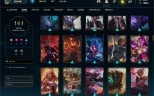 Conta ouro 1 com 150 Champs e 161 Skins + 2333 RP