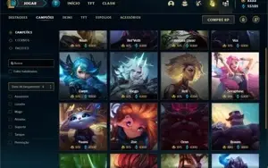 Conta ouro 1 com 150 Champs e 161 Skins + 2333 RP