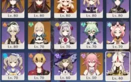 Venti C2, Hutao, Yae, Klee, Xiao, etc