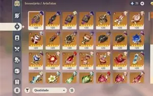 CONTA 7 PERSONAGENS 5 ESTRELAS + 5 ARMAS 5 ESTRELAS