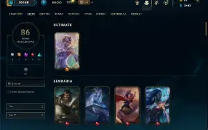 Esmeralda 1 com 90 Champs e 86 Skins