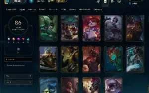 Esmeralda 1 com 90 Champs e 86 Skins