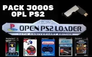 Pack com todos os jogod de ps2 e brindes jogos de Ps1 temas.