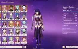 Yae Miko C2, Raiden, Eula, Zhongli, Qiqi C3, Diluc C1...