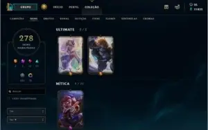 Conta Diamante +250 Skins