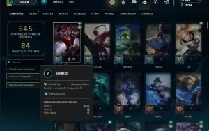 Platina 4 com TODOS os champs e 256 Skins  +7 Vitoriosas