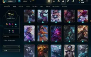 Platina 4 com TODOS os champs e 256 Skins  +7 Vitoriosas