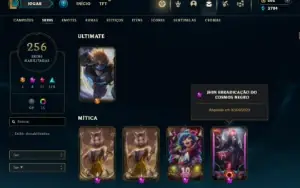 Platina 4 com TODOS os champs e 256 Skins  +7 Vitoriosas