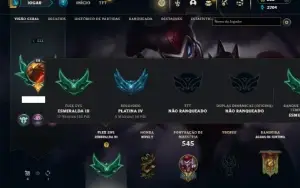Platina 4 com TODOS os champs e 256 Skins  +7 Vitoriosas