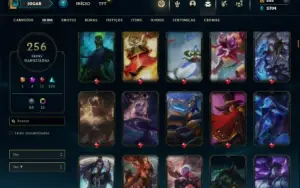 Platina 4 com TODOS os champs e 256 Skins  +7 Vitoriosas