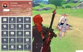 Genshin Impact Diluc + túmulo do lobo e Yelan AR39