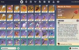 [AR58] Conta Genshin com 17/T5,10 armas T5 e todos os T4!!!