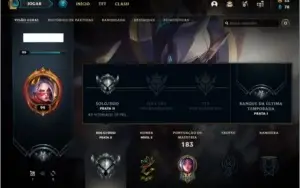 Conta prata 2 com 65 skins e 67 champs