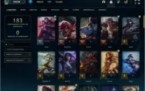 Conta prata 2 com 65 skins e 67 champs