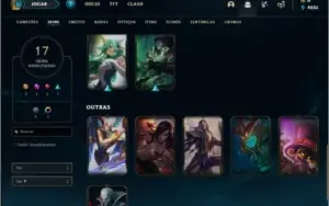 Conta ouro 2 com 17 skins e 51 champs (2 ultimates)
