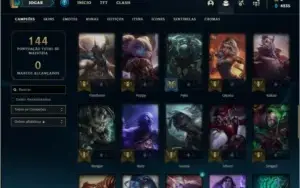 Conta ouro 2 com 17 skins e 51 champs (2 ultimates)