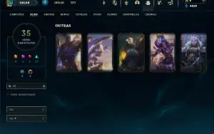 Esmeralda 1 com 70 Champs e 35 Skins + 5 Vitoriosas