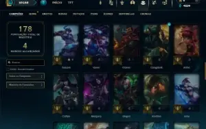 Esmeralda 1 com 70 Champs e 35 Skins + 5 Vitoriosas