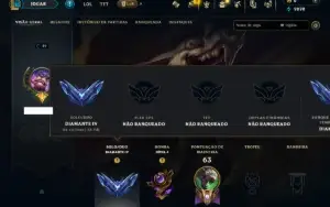 Diamante 4 com 45 Champs e 8 Skins