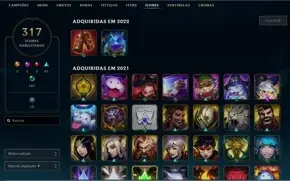 Conta de lol 243 skins