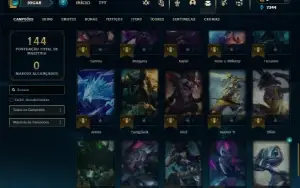 Bronze 3 com 55 Champs e 10 Skins ( Mais de 100 Jogos )