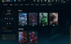 Bronze 3 com 55 Champs e 10 Skins ( Mais de 100 Jogos )