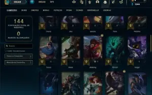 Bronze 3 com 55 Champs e 10 Skins ( Mais de 100 Jogos )
