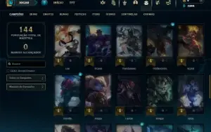 Bronze 3 com 55 Champs e 10 Skins ( Mais de 100 Jogos )
