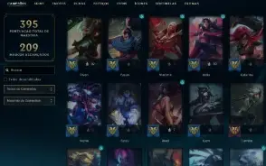 Unranked com 150 Champs e 131 Skins
