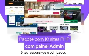 Pacote com 10 Sites PHP com painel administrativo - 2024