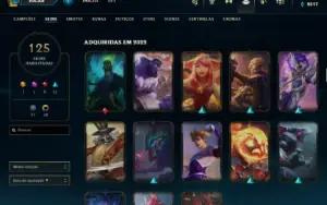 Conta Lol 125 Skins , Gold 1 ( Full Acesso )