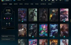 Conta Lol 125 Skins , Gold 1 ( Full Acesso )
