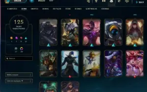 Conta Lol 125 Skins , Gold 1 ( Full Acesso )