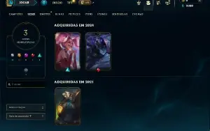 Esmeralda 4 com 35 Champs e 3 Skins ( ADC / SUP )