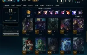 Esmeralda 4 com 35 Champs e 3 Skins ( ADC / SUP )