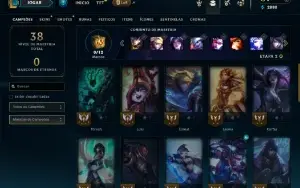 Esmeralda 4 com 35 Champs e 3 Skins ( ADC / SUP )