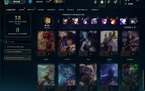 Esmeralda 4 com 35 Champs e 3 Skins ( ADC / SUP )