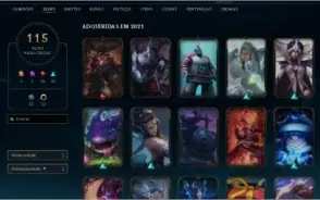 Conta lol PLATINA 4 115 SKINS